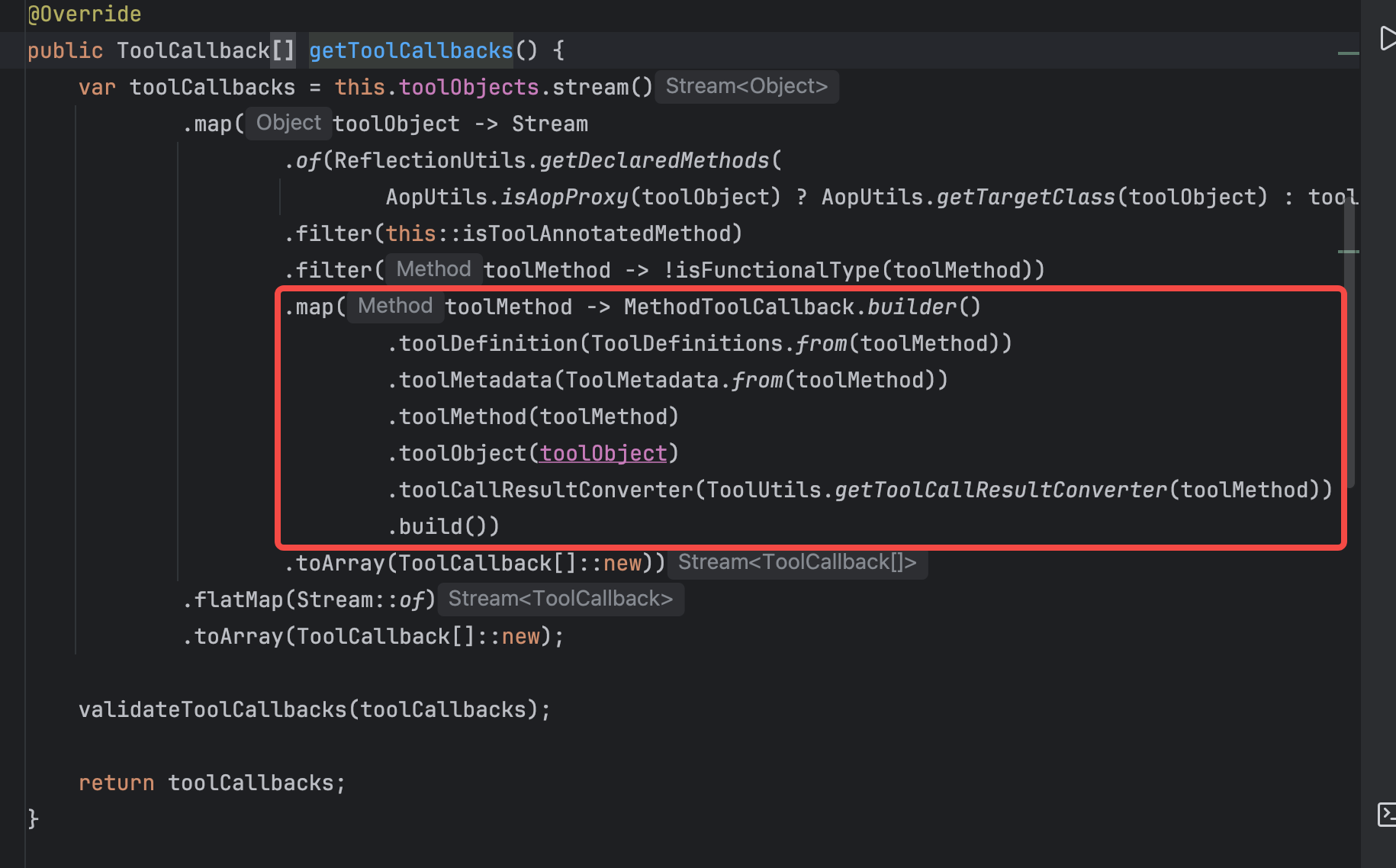 MethodToolCallback