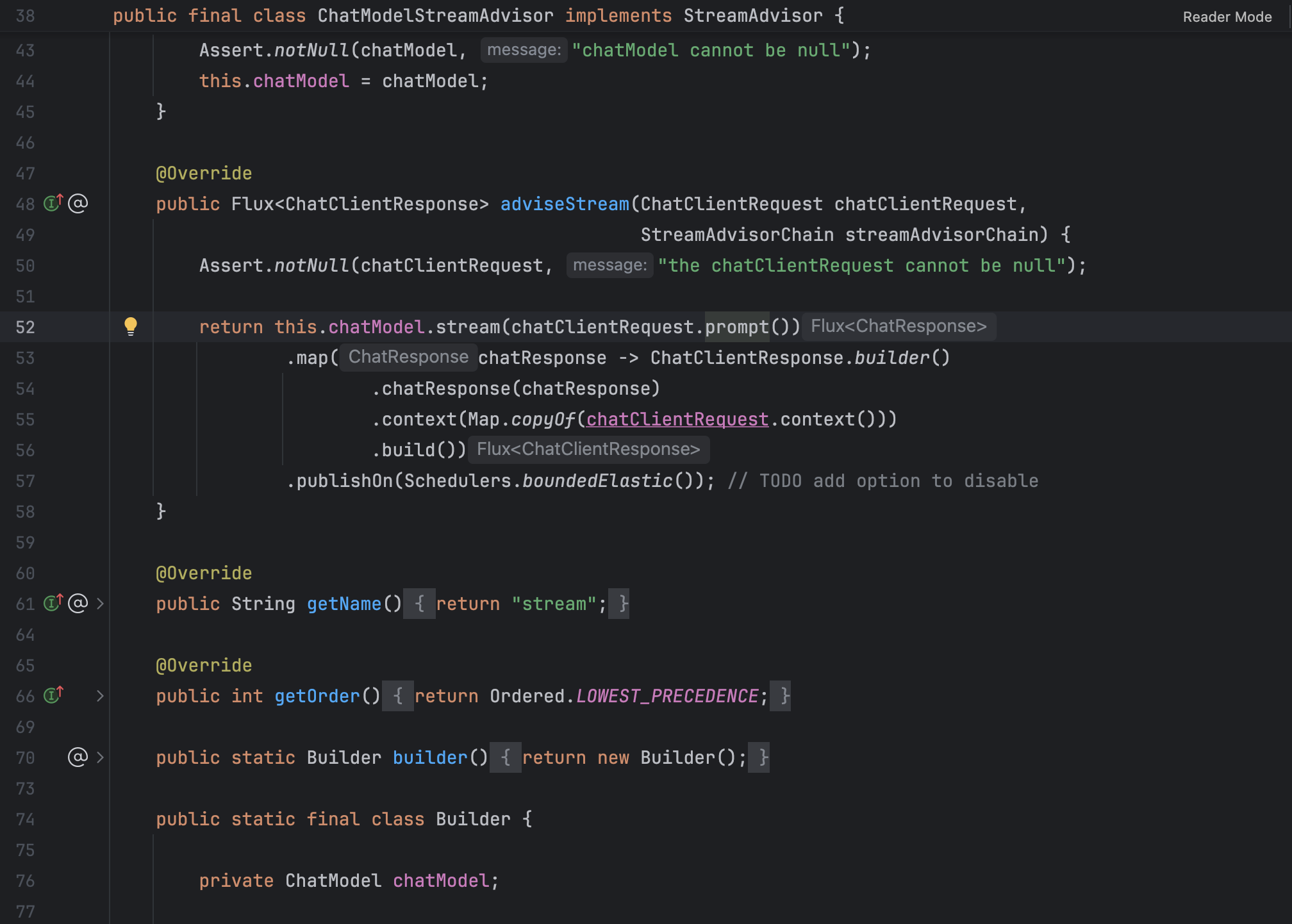 ChatModelStreamAdvisor
